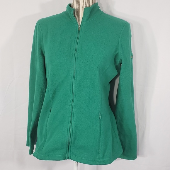 L.L. Bean Jackets & Blazers - L.L. Bean Green Fleece Zip Up Jacket Small